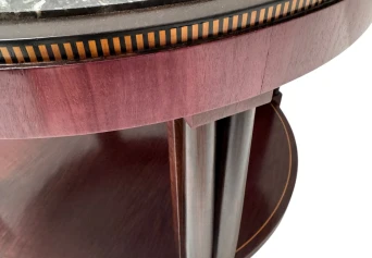 French Art Deco Coffee Table or Cocktail Table with Marble Top, 1930s